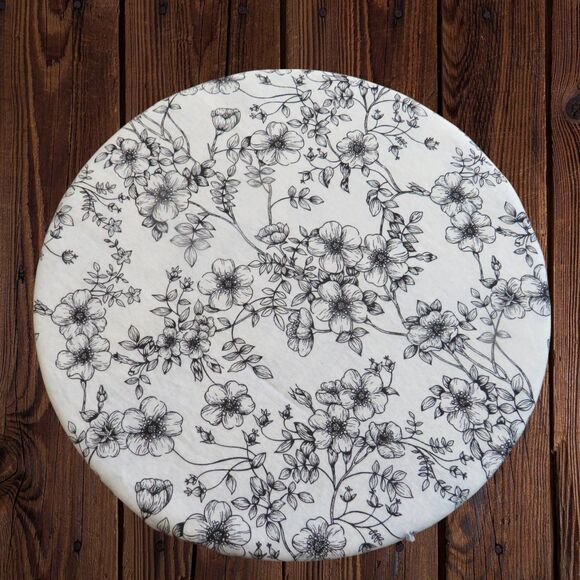 Kitchenaid Bowl Cover, Reversible Black White Floral and Blue Rose Mixer Cover - Picture 4 of 8